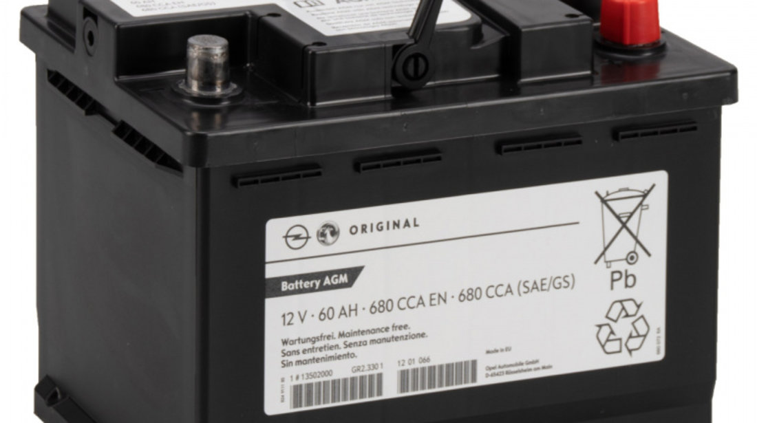 Baterie Oe Opel AGM 60Ah 12V 680A 13502000