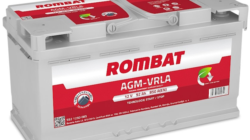 Baterie Rombat Agm-Vrla Start-Stop 92Ah 850A 5921250090ROM