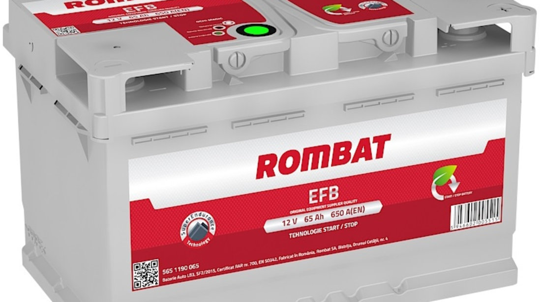 Baterie Rombat Efb Start-Stop 65Ah 650A 5651190065ROM
