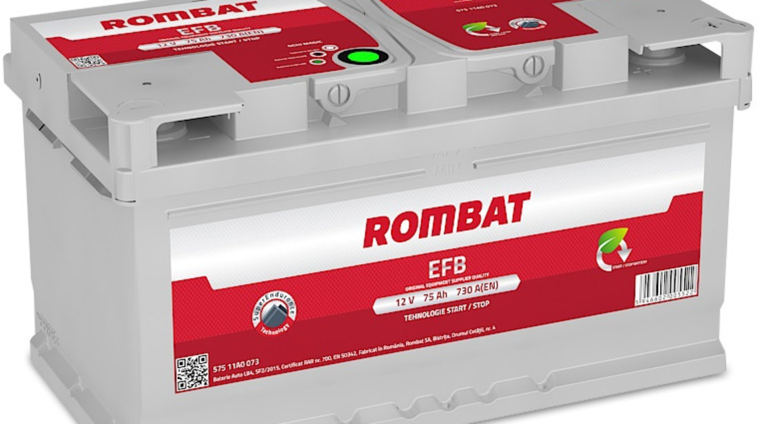 Baterie Rombat Efb Start-Stop 75Ah 730A 57511A0073ROM