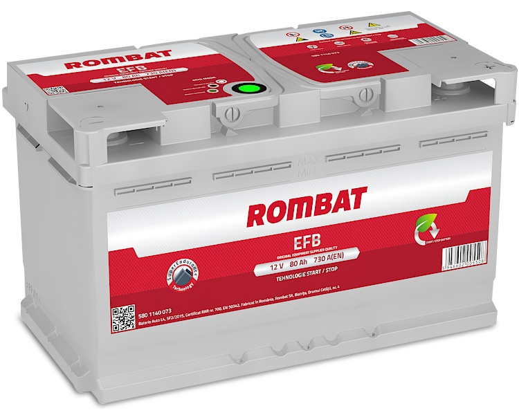 Baterie Rombat Efb Start-Stop 80Ah 730A 5801140073ROM