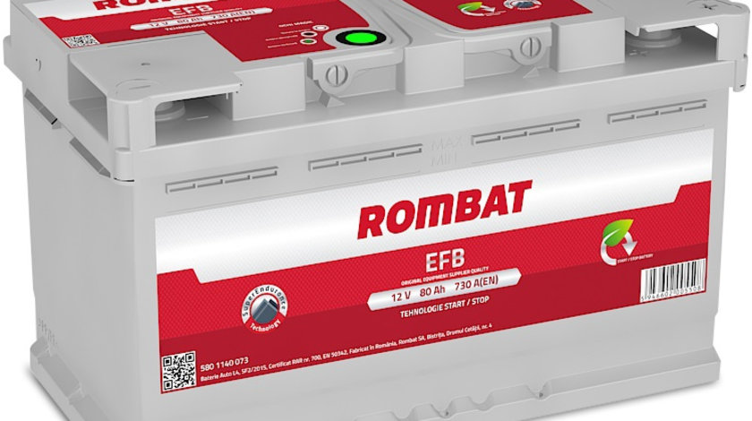 Baterie Rombat Efb Start-Stop 80Ah 730A 5801140073ROM