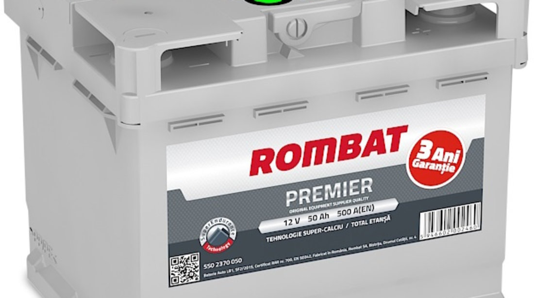 Baterie Rombat Premier 50Ah 500A 5502370050ROM