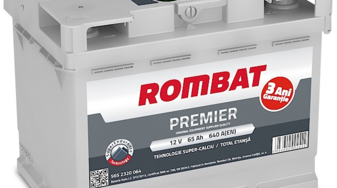 Baterie Rombat Premier 65Ah 640A 5652320064ROM