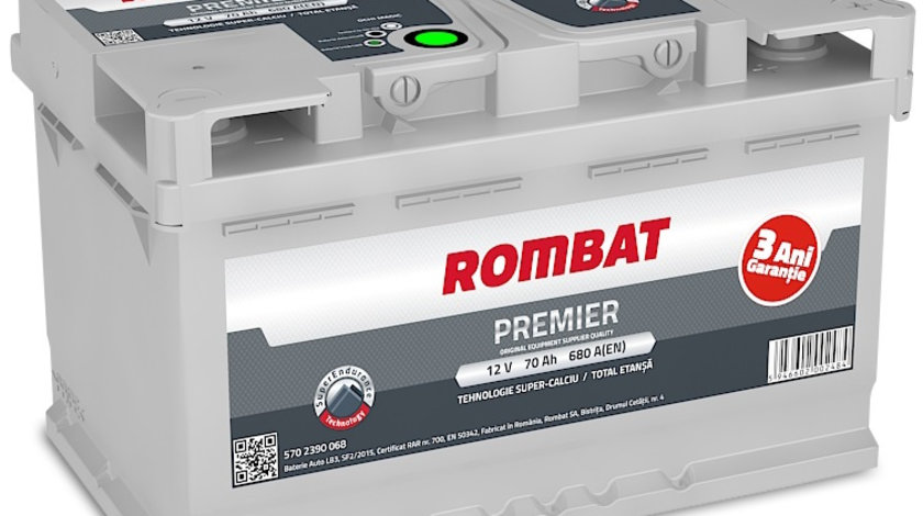 Baterie Rombat Premier 70Ah 680A 5702390068ROM