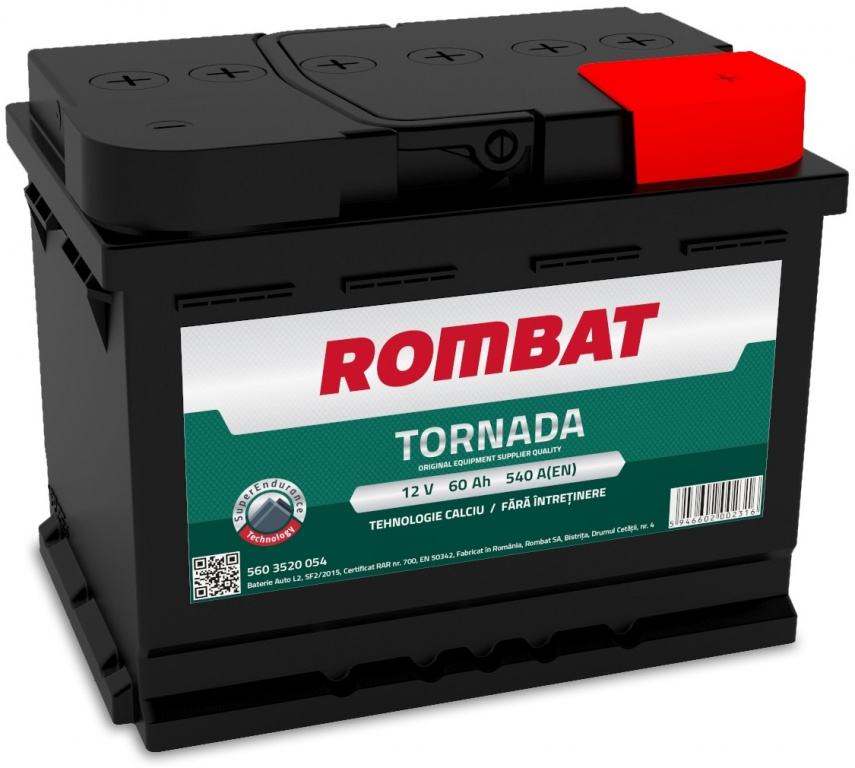 Baterie Rombat Tornada 60Ah 540A 5603520054ROM
