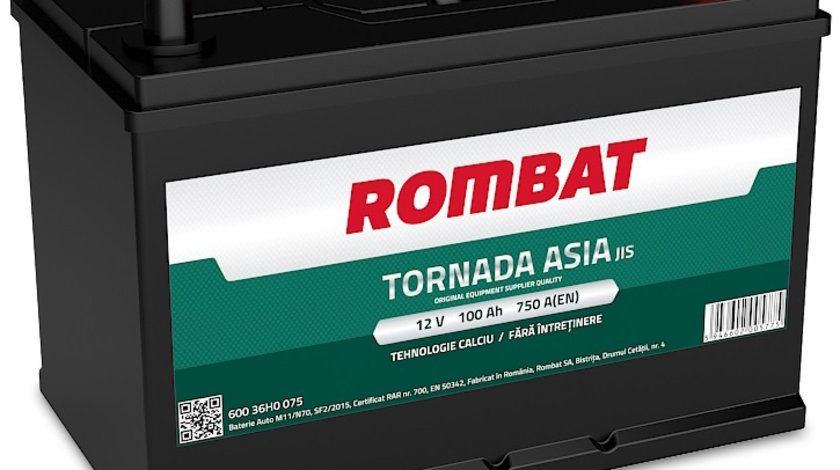Baterie Rombat Tornada Asia 100Ah 750A 60036H0075ROM