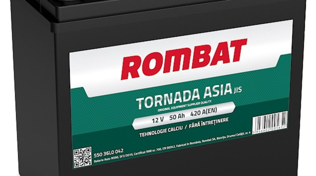 Baterie Rombat Tornada Asia 50Ah 420A 55036L0042ROM