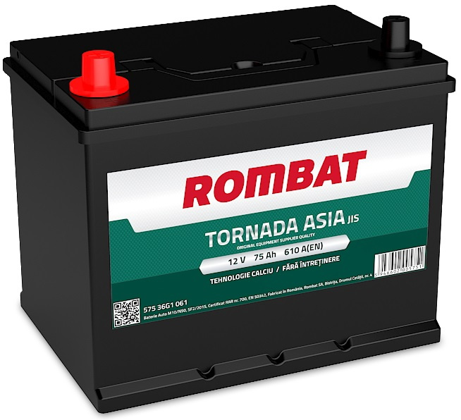 Baterie Rombat Tornada Asia 75Ah 610A 57536G1061ROM
