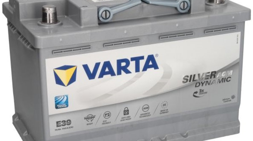 Baterie Varta Silver E39 AGM Start-Stop 70Ah 760A 12V 570901076D852