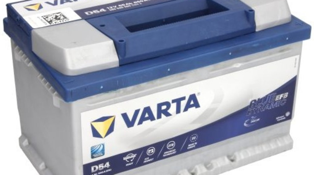 Baterie Varta Start &amp; Stop EFB D54 65Ah 650A 12V 565500065D842