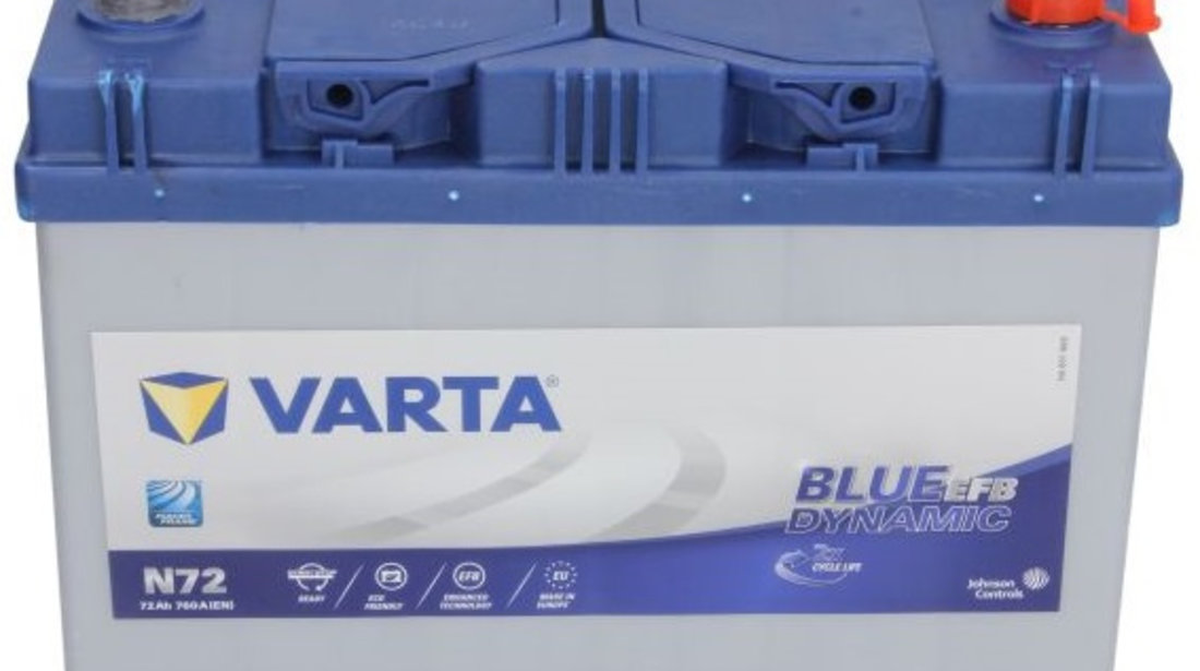 Baterie Varta Start &amp; Stop Efb N72 72Ah / 760A 12V 572501076