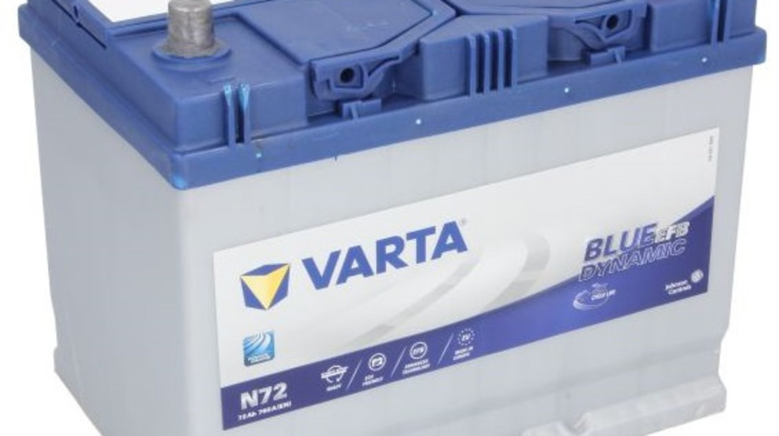 Baterie Varta Start &amp; Stop Efb N72 72Ah / 760A 12V 572501076