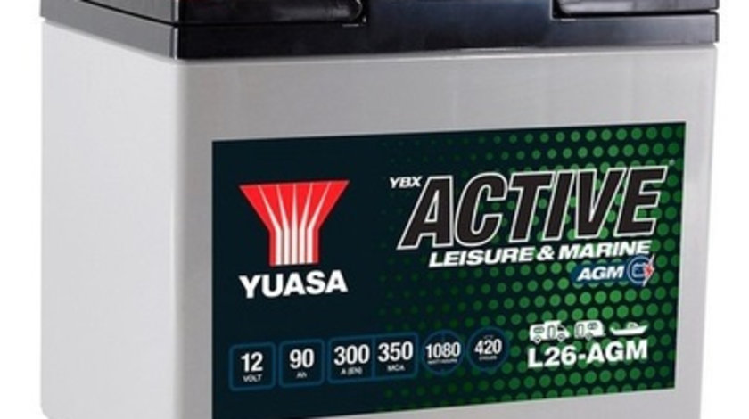 Baterie Yuasa Active Leisure &amp; Marine AGM 12V 90Ah 300A L26-AGM