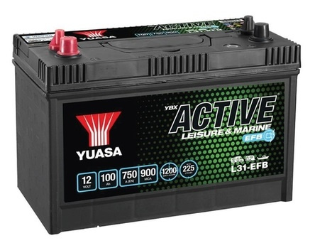 Baterie Yuasa Active Leisure &amp; Marine EFB 12V 100Ah 750A L31-EFB