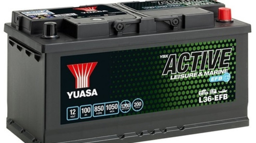 Baterie Yuasa Active Leisure &amp; Marine EFB 12V 100Ah 850A L36-EFB