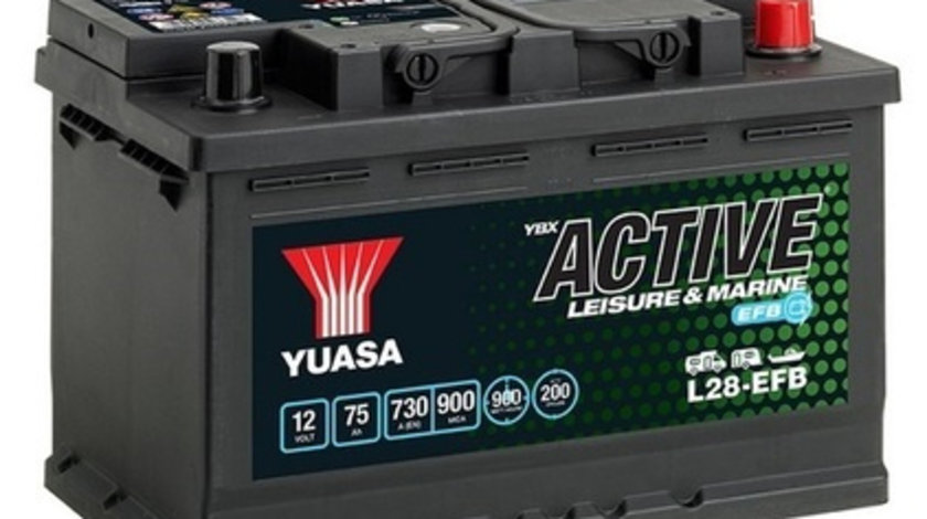 Baterie Yuasa Active Leisure &amp; Marine EFB 12V 75Ah 730A L28-EFB