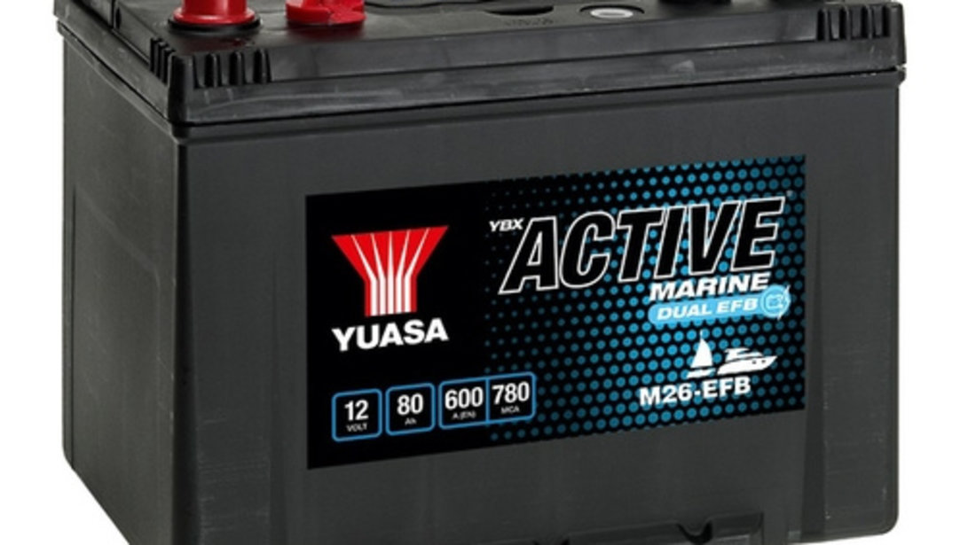 Baterie Yuasa Active Marine Dual EFB 12V 80Ah 600A M26-EFB