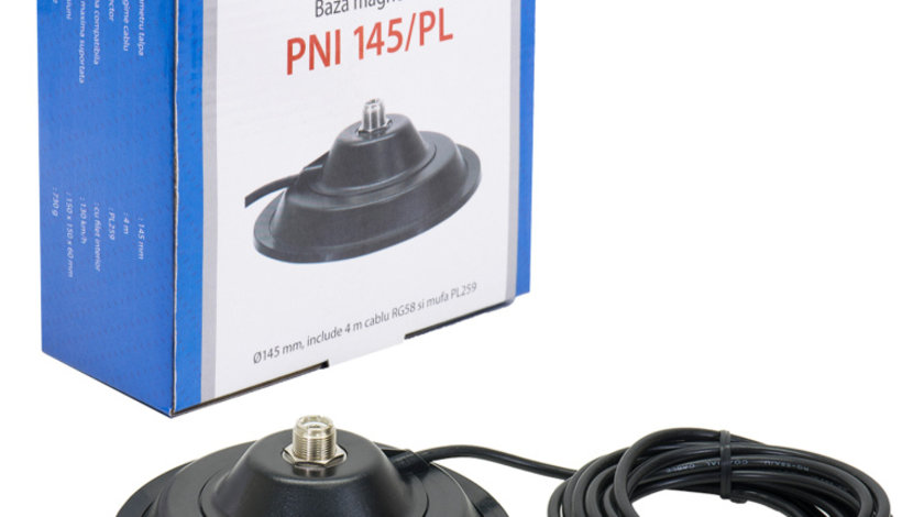 Baza magnetica PNI 145/PL 145mm contine cablu 4m si mufa PL259 PNI-145-PL