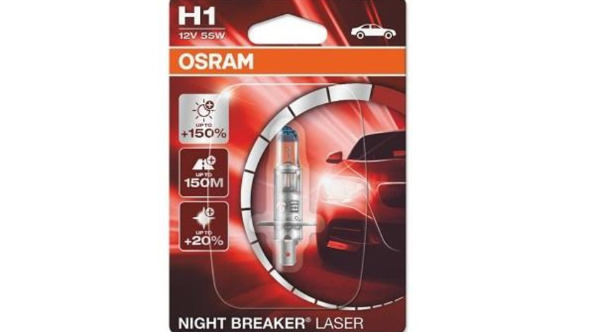 Bec 12v h1 55 w night breaker laser nextgen +150% blister 1 buc osram UNIVERSAL Universal #6 64150NL-01B