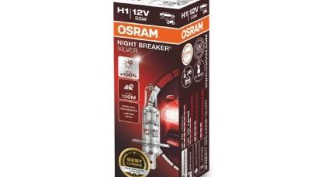 Bec 12v h1 55 w night breaker silver +100% osram UNIVERSAL Universal #6 64150NBS