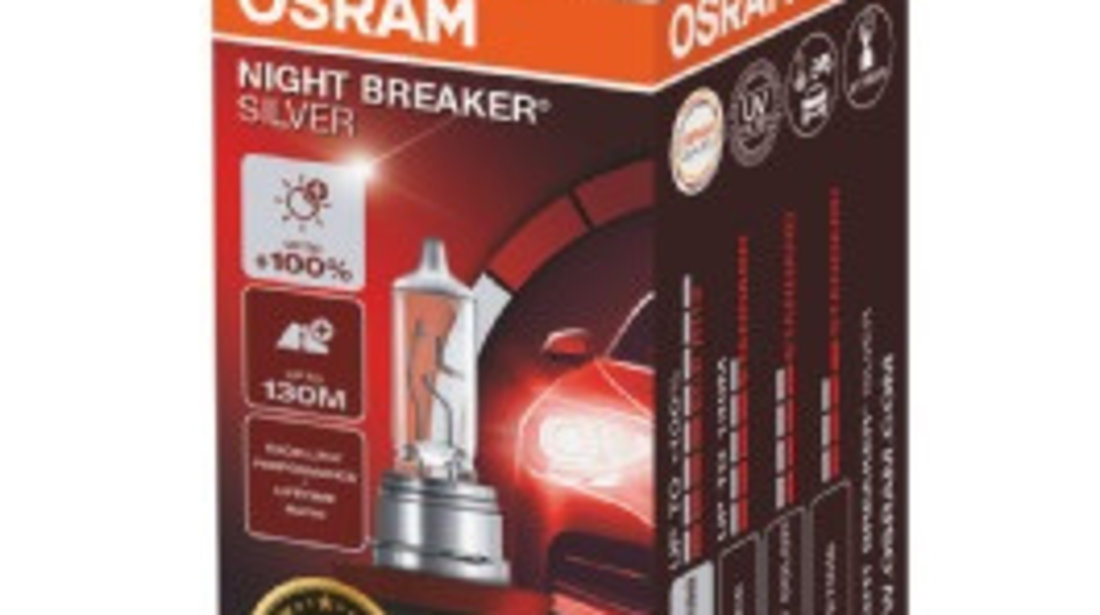 Bec 12v H11 55 W Night Breaker Silver +100% Osram Ams-osram 64211NBS
