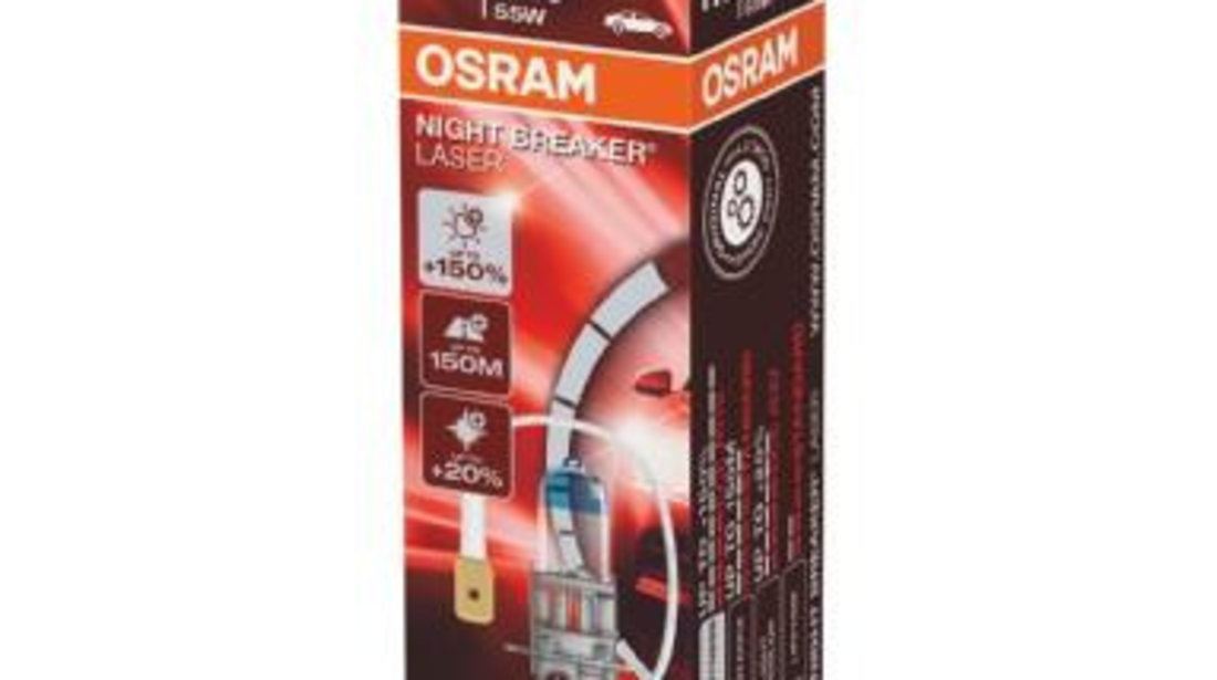 Bec 12v h3 55 w night breaker laser nextgen +150% osram UNIVERSAL Universal #6 64151NL