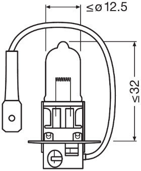 BEC 12V H3 55 W ORIGINAL BLISTER 1 BUC OSRAM 64151-01B OSRAM