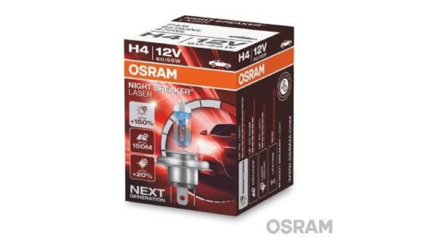 Bec 12v h4 60/55 w night breaker laser nextgen +150% osram UNIVERSAL Universal #6 64193NL