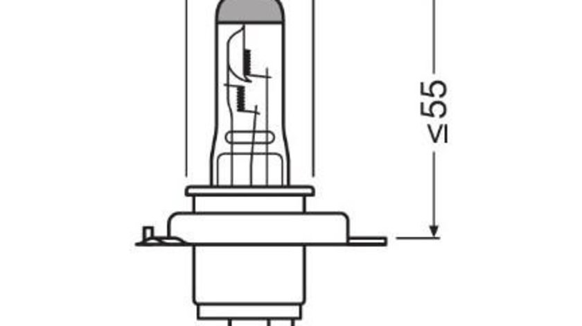 Bec 12v h4 60/55 w night breaker silver +100% osram UNIVERSAL Universal #6 64193NBS