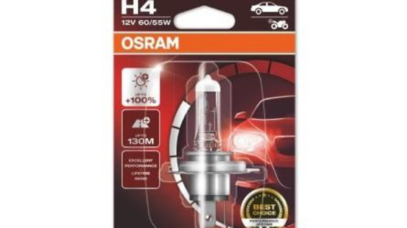 Bec 12v h4 60/55 w night breaker silver +100% blister 1 buc osram UNIVERSAL Universal #6 64193NBS-01B