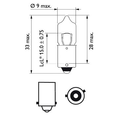 BEC 12V H6W BAX9S SET 10 BUC VISION PHILIPS 12036CP PHILIPS