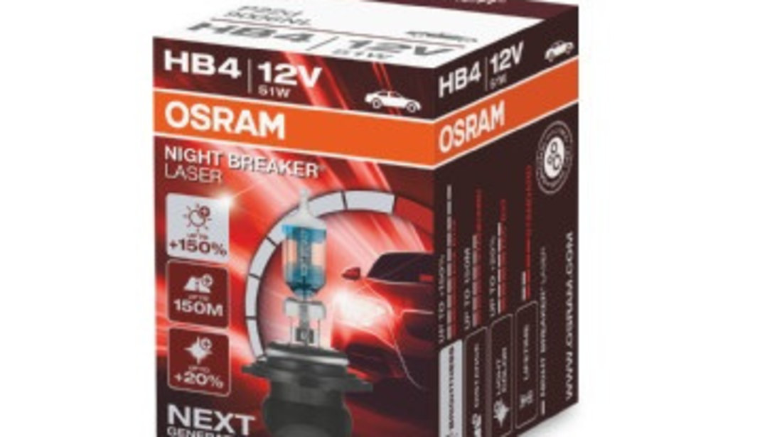 Bec 12v Hb4 51 W Night Breaker Laser Nextgen +150% Osram Ams-osram 9006NL