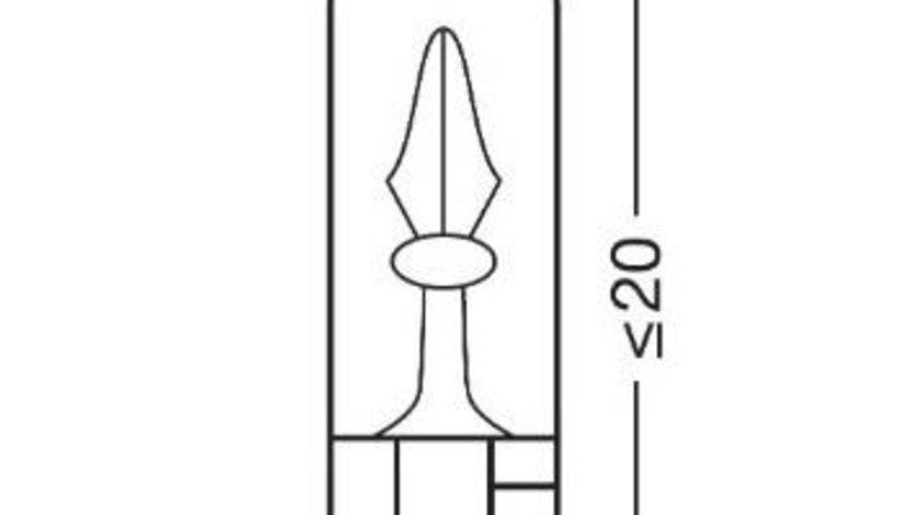 Bec 12v w2.3w original set 10 buc osram UNIVERSAL Universal #6 2723