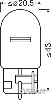BEC 12V W21W ORIGINAL SET 10 BUC OSRAM 7505 OSRAM