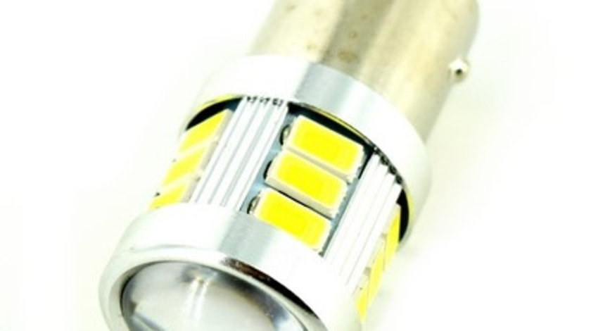 Bec 2 Faze BAY15D 5630 18SMD CanBus 9V-30V Nonpolar Lumina Alba JSUN12 090817-14