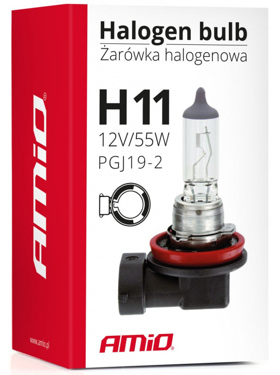 Bec Amio H11 12V 55W Filtru UV E4 01159