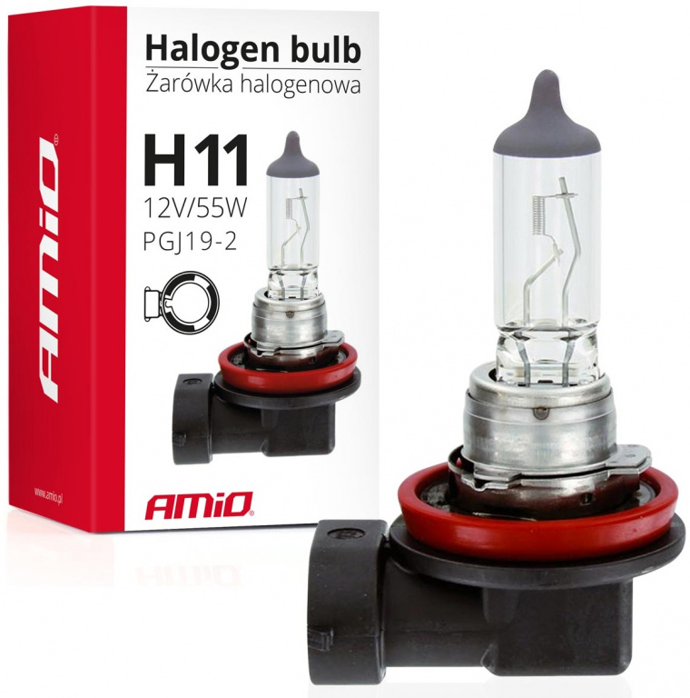 Bec Amio H11 12V 55W Filtru UV E4 01159