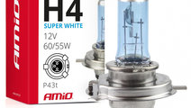 Bec Amio H4 12V 60/55W Filtru UV E4 Super White 01...