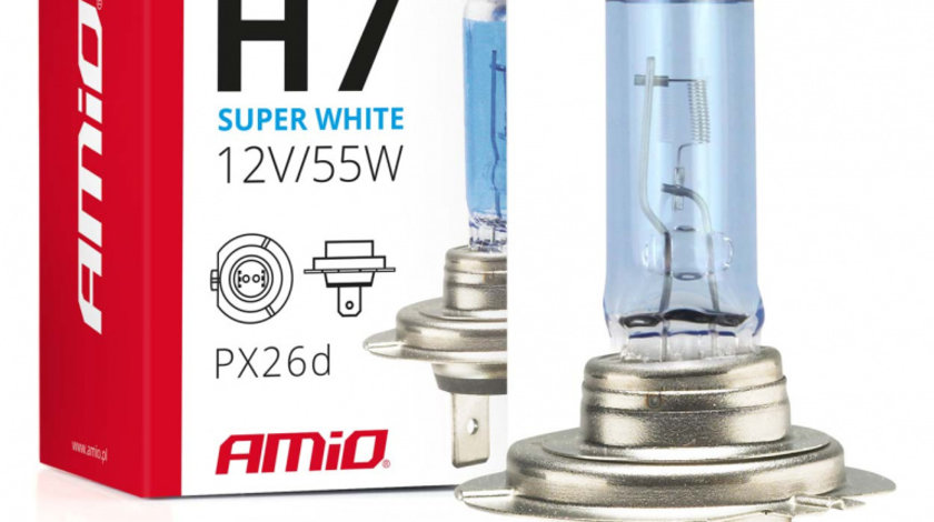 Bec Amio H7 12V 55W Filtru UV (E4) Super White 01157