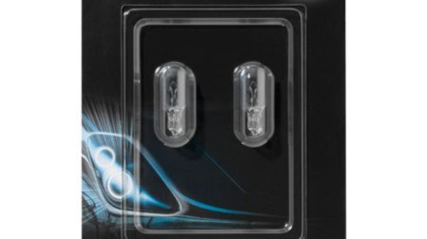 Bec auto blister pachet 2 bucati W5W 12V 5W W2,1X9,5D Xenon albastru
