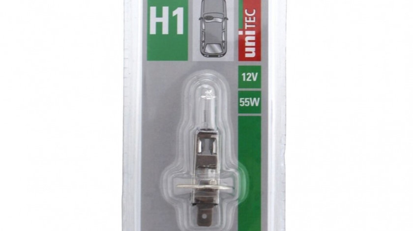 Bec Auto Halogen Pentru Far H1 55W 12V Unitec 91307