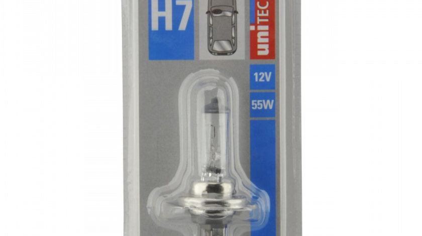 Bec Auto Halogen Pentru Far H7 55W 12V Unitec 91309