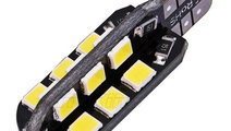 Bec Auto Led T10 2835 Cu 24 SMD 5W Alb 12V CanBus ...