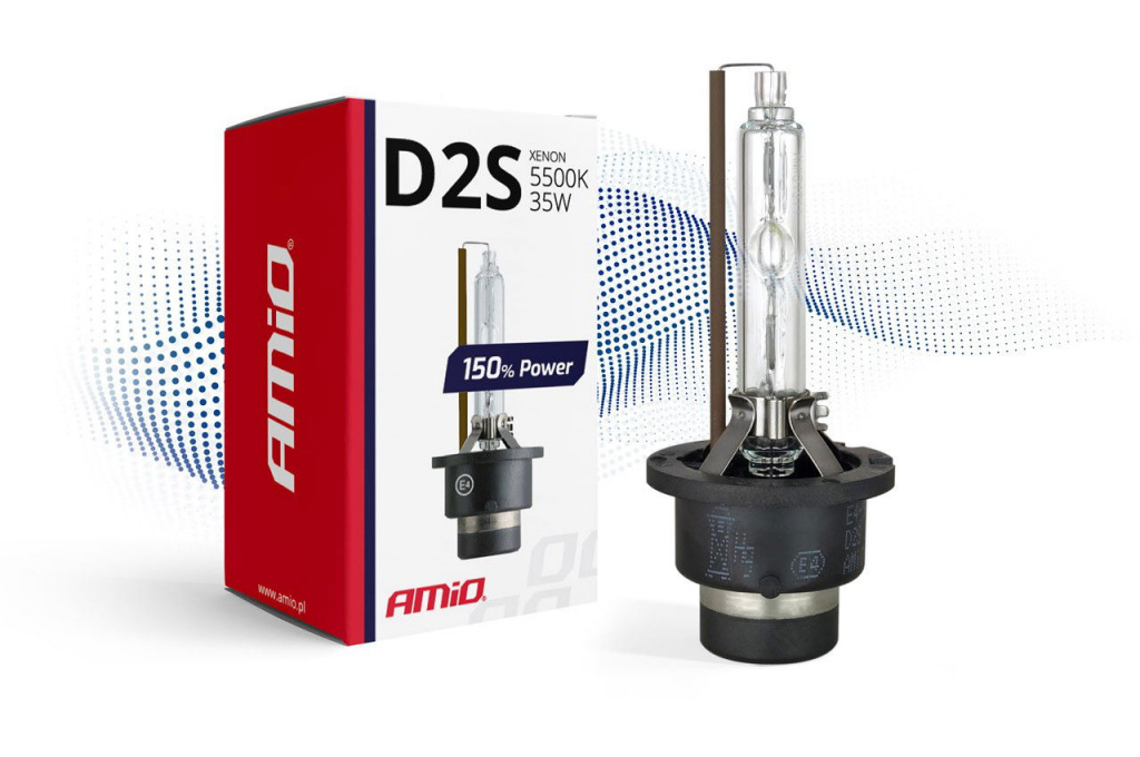 Bec auto xenon D2S 5500k, +150% Putere