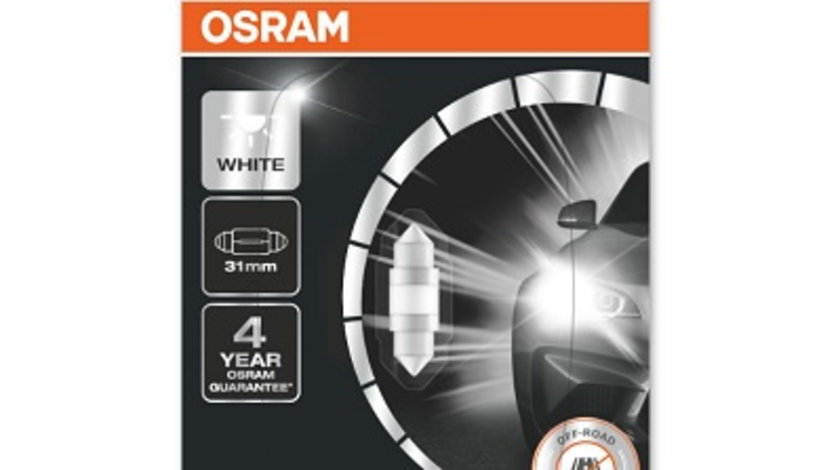 Bec Auxiliar Cu Led 12v (c5w 31mm) White 6000k Bli 1 Buc Osram Ams-osram 6438DWP-01B