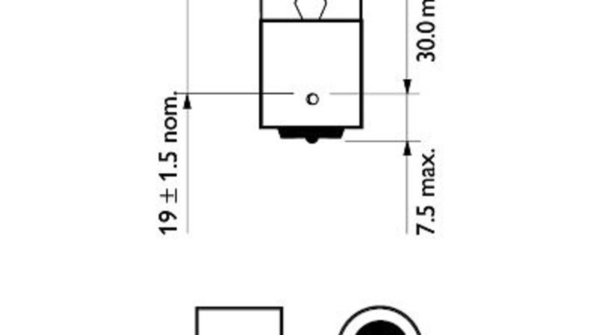 BEC AUXILIAR RY10W 12V SET 10 BUC VISION PHILIPS 12093NACP PHILIPS