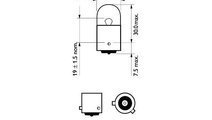 Bec auxiliar ry10w 12v set 10 buc vision philips U...