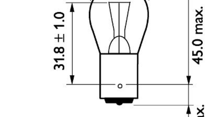 BEC CAMION 24V P21W BA15S SET 10 buc PHILIPS 13498CP PHILIPS