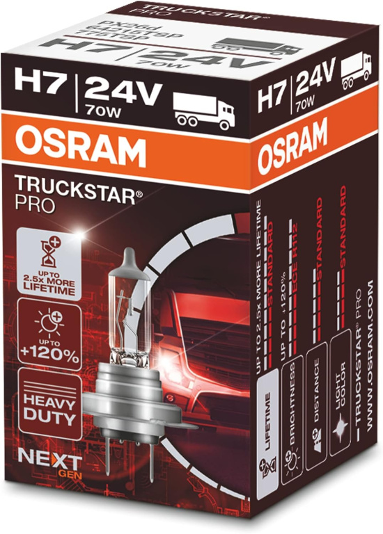 Bec Camion Osram H7 24V 70W Truckstar Pro +120% Next Gen 64215TSP
